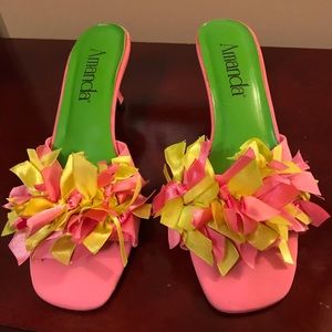 Amanda shoes with ribbon details.